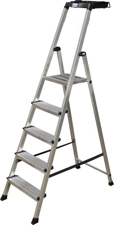Image du produit Krause Escabeau à marches en aluminium (Échelle deux plans, 185 cm)