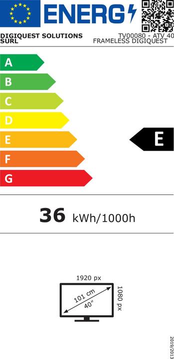 Energie-Label Digiquest TV00080 (40", LED, Full HD)