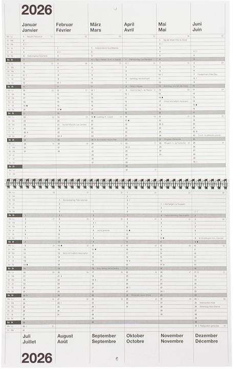 Produktbild Biella 10-Jahres-Kalender (30 x 24 cm, Harter Einband, Französisch, Deutsch)