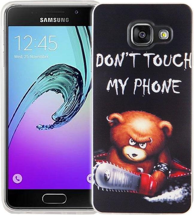 Produktbild König Design Handy Hülle für Samsung Galaxy A3 2016 Bär Dont Touch Tasche Cover Motiv Slim (Samsung Galaxy A3 (2016))