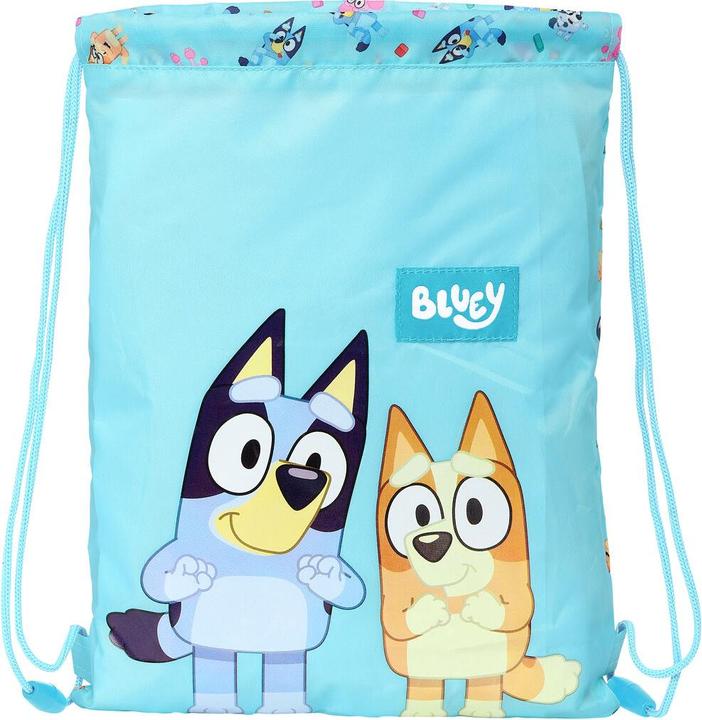 Bluey Rucksacktasche mit Bändern Himmelsblau 26 x 34 x 1 cm