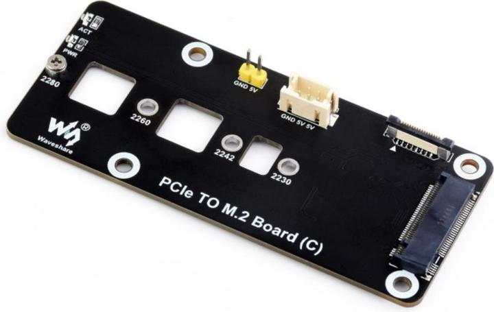 Produktbild WaveShare PCIe zu M.2 SSD Adapter (C) für Raspberry Pi 5