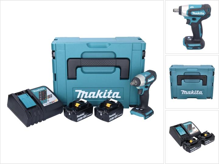 Produktbild Makita DTW 181 RTJ Akku Schlagschrauber 18V 1/2" Brushless + Makpac + 2x Akku 5,0Ah + 1x Ladegerät (Akkubetrieb)