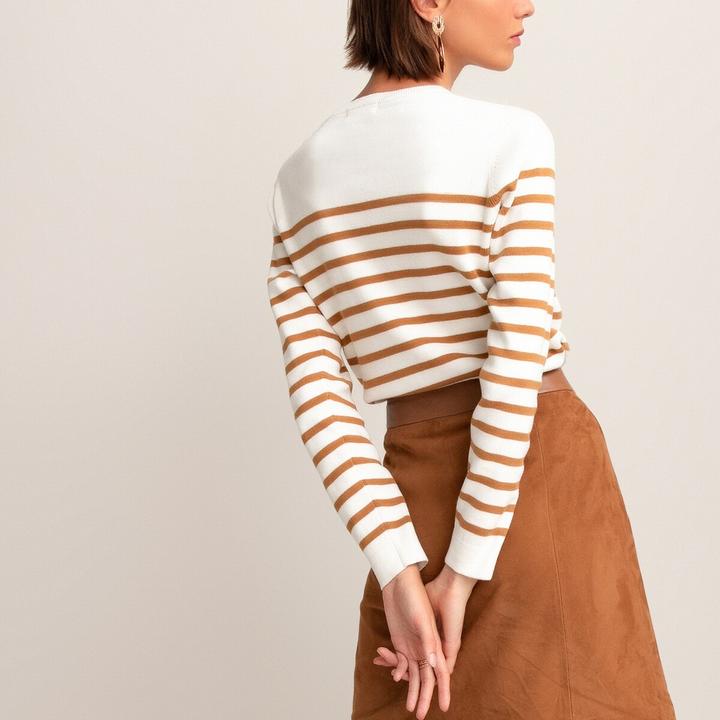 Produktbild La Redoute Collections Matrosenpullover aus Bio-Baumwolle (S)
