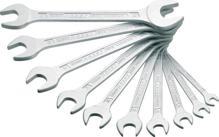 HAZET Jeu de clés à fourche double 450N/10 ∙ Profil à 6 pans extérieurs ∙ 6 x 7 - 27 x 32 ∙ Nombre …