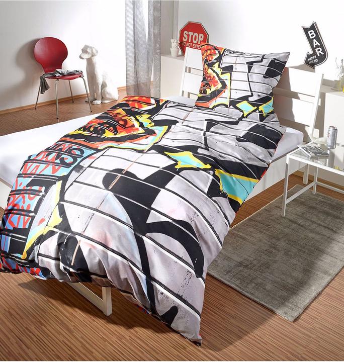 Produktbild BettwarenShop Graffiti (Bettwäsche Set, 155 x 220 cm, 80 x 80 cm)