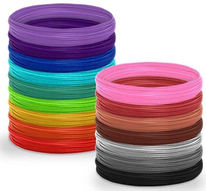 iLike ST4 75m PLA 1.75mm filament wire for any 3D Printing Pen - 15 Colors x 5m (PLA, 1.75 mm, 240 g)