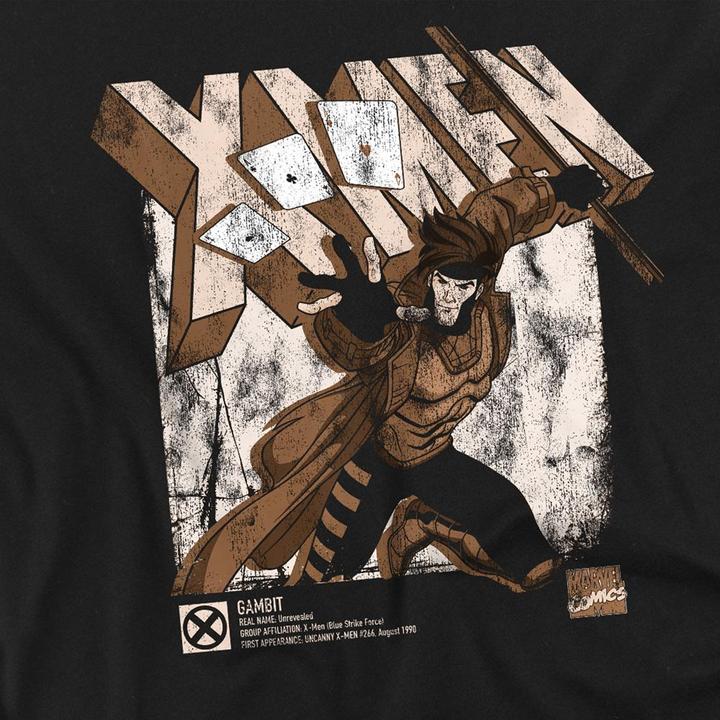 Actual product image Unisex Adult X-Men Gambit Infographic T-Shirt (S)