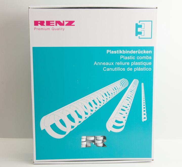 Produktbild Renz Plastik-Binderücken A4 100 Stk. - Ring Ø 14 mm, weiss