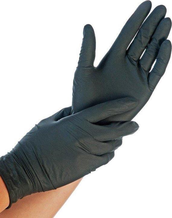 Actual product image Hygostar Disposable gloves nitrile black size L (L)