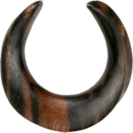Star Piercing Sattel aus Arang Holz (ohne Messing, Organisch)