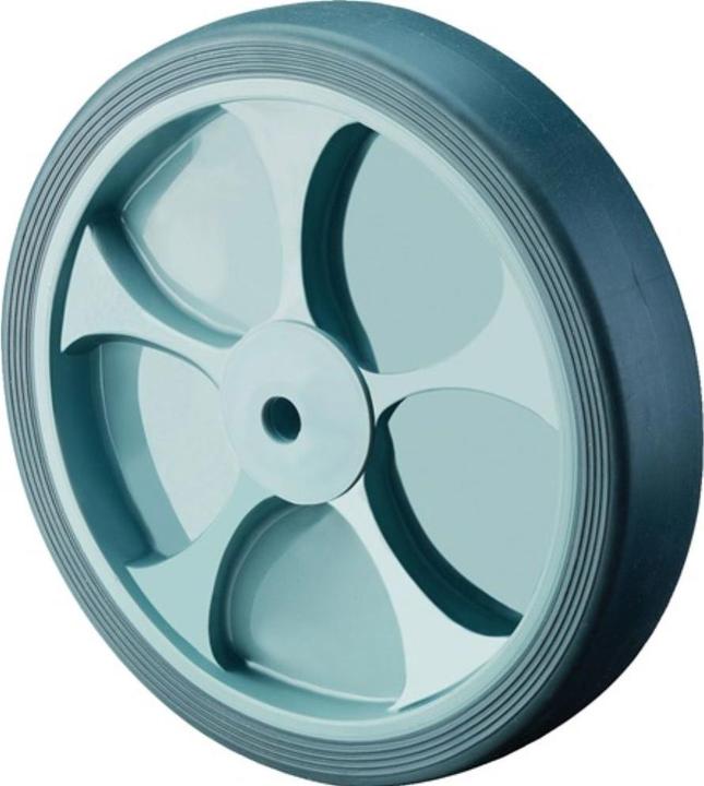 Produktbild BS Rollen Ersatzrad Rad-Ø 100 mm Tragfähigkeit 110 kg Gummi grau Achs-Ø 12 mm Nabenlänge 40 mm