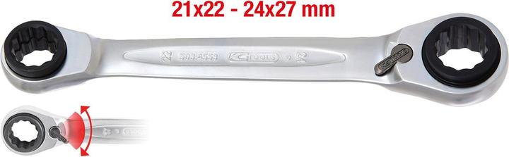 Actual product image KS Tools 4 in 1 GEARplus double ratchet ring wrench (24 mm)