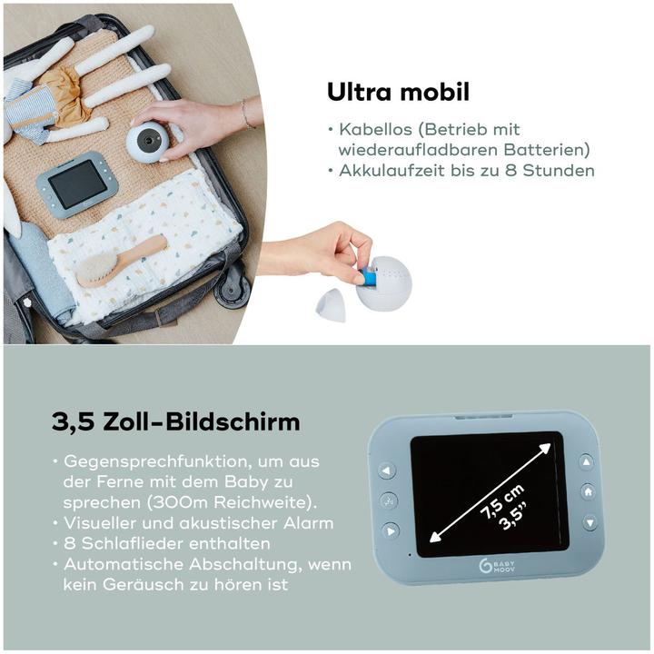 Image du produit Babymoov Yoo Roll Moniteur Vidéo Pour Bébé (Vidéo et audio, 300 m)