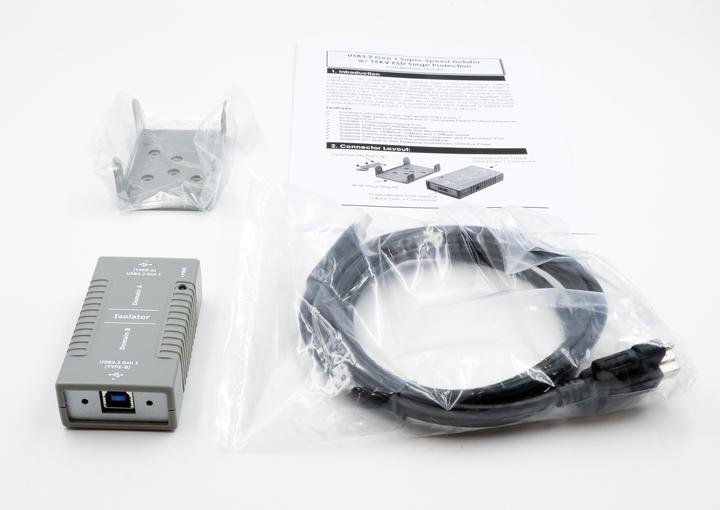 Actual product image Exsys USB 3.2 Gen1 Super Speed Isolator with 5KV Optical Isolation to protect t (USB-A)
