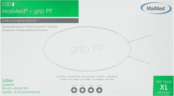 Actual product image 3A Maimed-Grip latex gloves, 100 pieces, size XL, white (XL)
