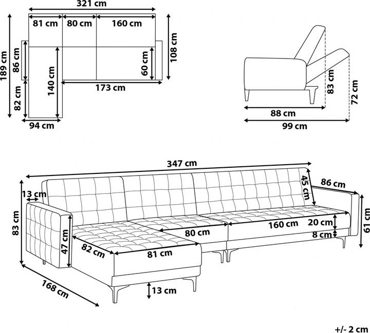 Produktbild Beliani Aberdeen (Modular Sofa)