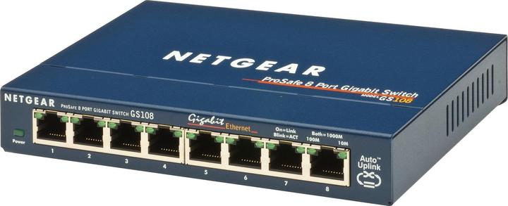 Actual product image Netgear ProSAFE 8-Port Gigabit Unmanaged Desktop Switch (8 ports)