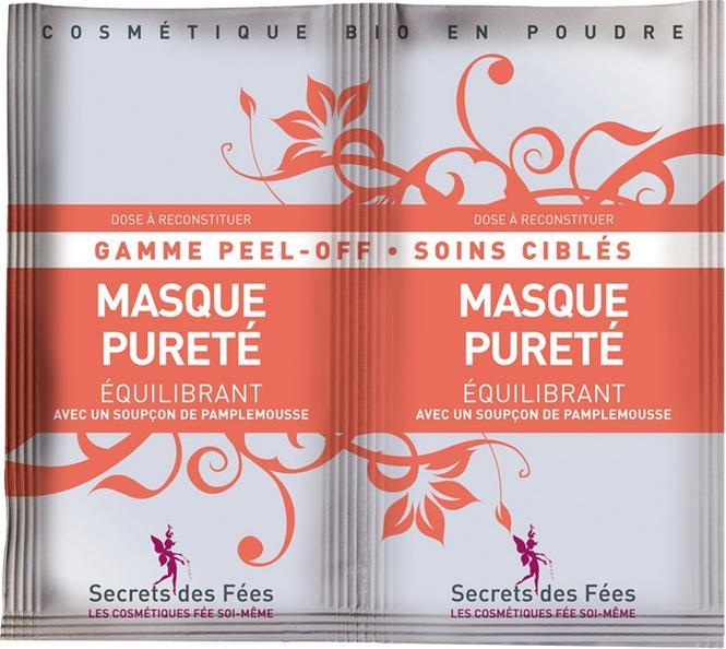 Secrets des Fées BIO-Gesichtsmaske ausgleichende Reinheit Pampelmuse - 2x8g -