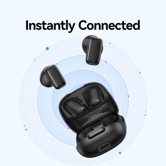 Actual product image Usams Słuchawki Bluetooth 5.3 TWS ID Series bezprzewodowe czarny/black BHUID01 (ID25) (5 h, Wireless)