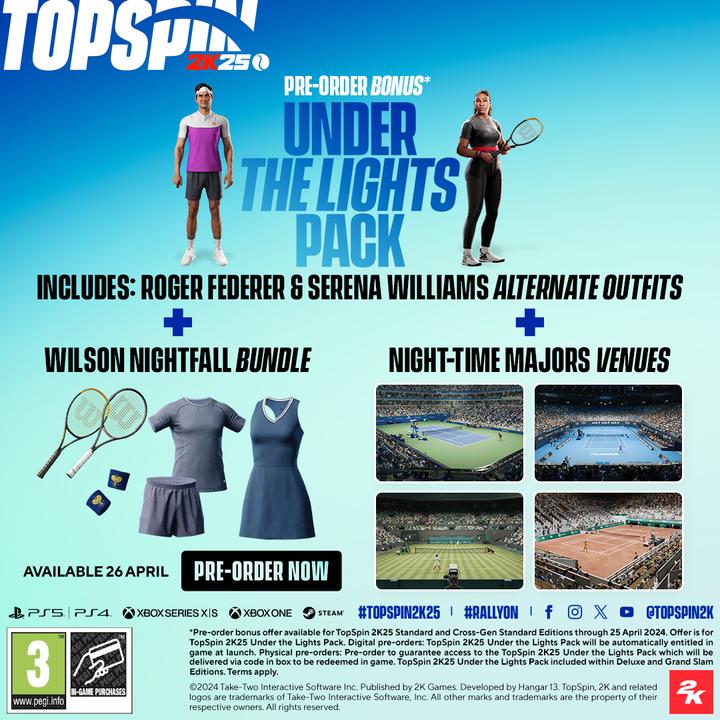Image du produit 2K Games TopSpin 2K25 (Xbox One S, Xbox Series X, Multilingue)
