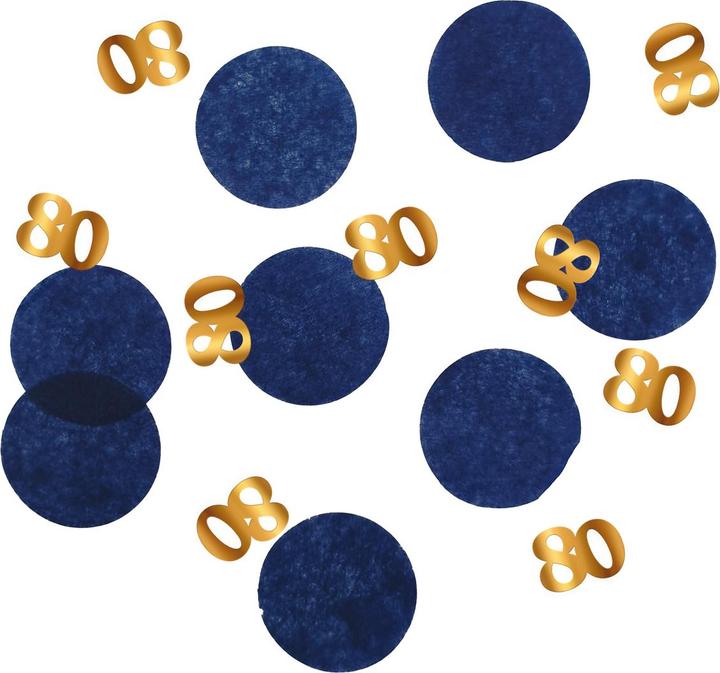 Immagine prodotto Folat Coriandoli Eleganti Blu Vero 80 anni - 25 grammi