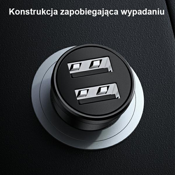 Produktbild Usams lad. sam. 2xUSB 2,4A Mini czarnyblack CC114TC01 USCC114