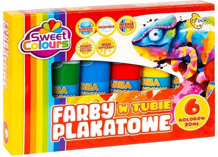 Sweet Colours Plakatfarben in einer Tube mit 6 Farben, 30 ml (30 ml)