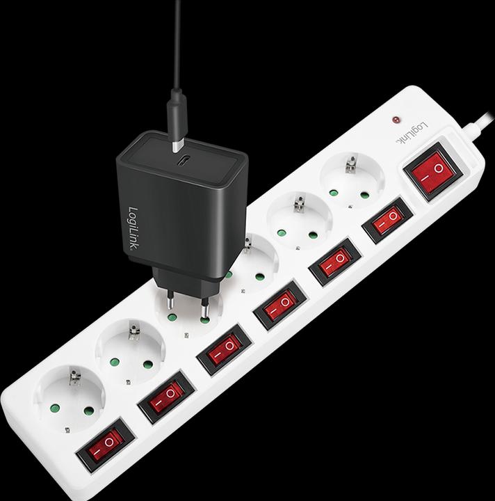 Immagine prodotto LogiLink 6x CEE 7/3 (6 x, CEE 7/3, 1.50 m)