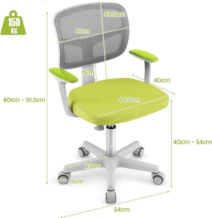 Produktbild Milkii Kinderbürostuhl Ergo, Mesh Grün