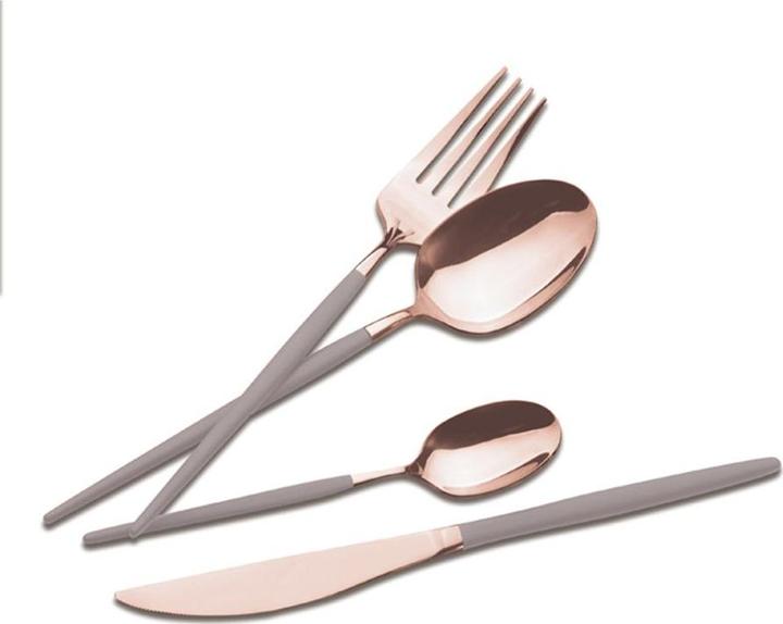 Produktbild BerlingerHaus Besteck Set Taupe 24-teilig (24 Stück, Besteck Set)