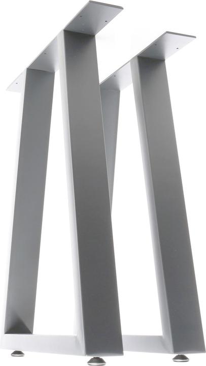 Produktbild Wiltec XPOtool Tischbeine 2x Tischgestell grau Industrial Trapez 60x72cm Tischkufen