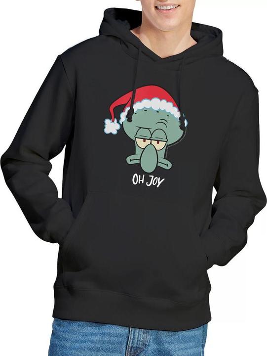 Immagine prodotto Spongebob Squarepants Joy Felpa con Cappuccio Natale Squidward Uomo (L)