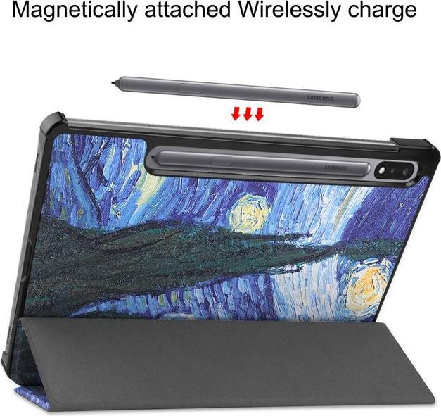 Actual product image MU Style Triple folding cover with pattern (Galaxy Tab S7)