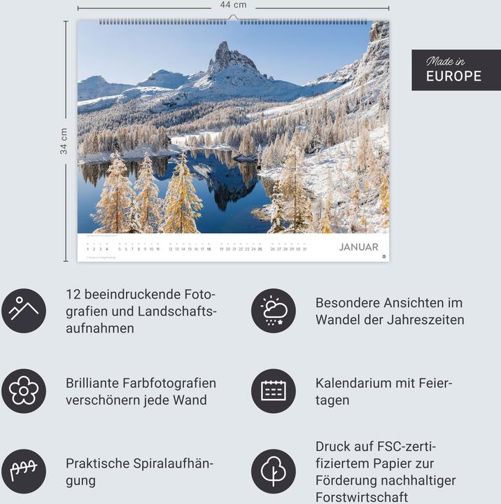 Produktbild Seeblicke Posterkalender 2026 (44 x 34 cm, Harter Einband, Deutsch)
