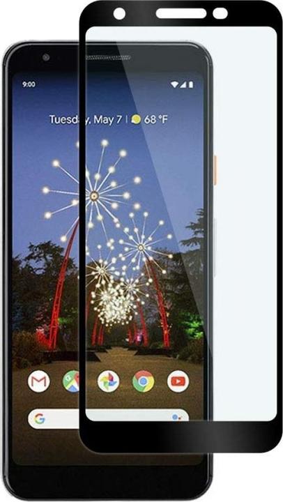 Actual product image Screenguard Google Pixel 3a Full Screen Protective Glass Film 2.5D 9H (1 Piece, Google Pixel 3a)