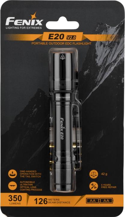 Immagine prodotto Fenix Torcia LED E20 V2.0 (12.70 cm, 350 lm)