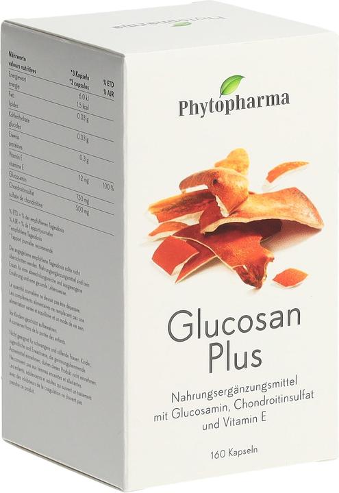 Produktbild Phytopharma Glucosan PLUS mit Glucosamin und Chondroitin für die Gelenke (160 Stück, Kapseln, 127 g)