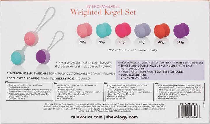 Productafbeelding CalExotics She-ology® Verwisselbare Verzwaarde Kegel Set