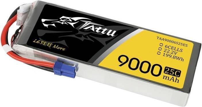 Actual product image Tattu Accumulator 9000mAh 22.2V 25C 6S1P (22.20 V, 9000 mAh)