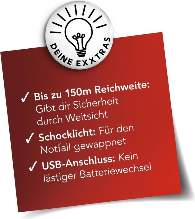 Produktbild Maxxmee Power-Taschenlampe 3.7 V 1800 mAh Schwarz (4 cm)