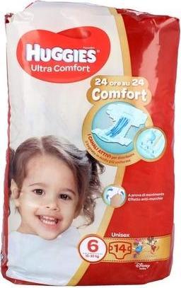 Huggies Ultra Comfort Base Taglia 6 16/30 Kg: Confezione 14 Pz (Dimensione 6, 14 Pezzo/i)