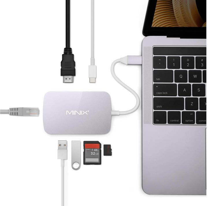 Immagine prodotto Minix NEO-C-GGR (USB-C, 7 Porti)