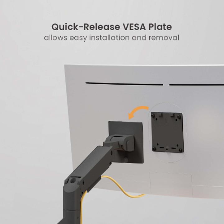 Actual product image Wiltec Monitor mount desk up to 20kg Monitor mount VESA flat & curved
