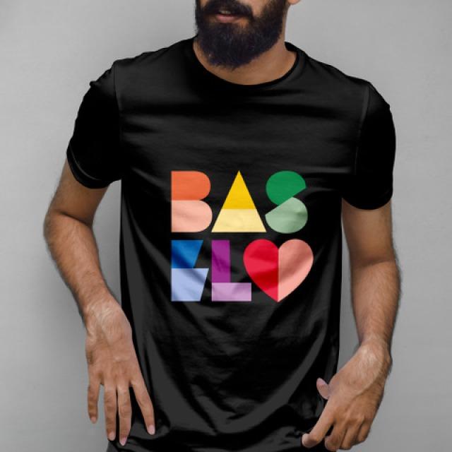 Immagine prodotto CreaDiva Basler Lyybli - T-Shirt Basel Herz schwarz, Grösse XS (XS)