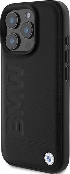 Produktbild BMW BMHCP16LSLLBK iPhone 16 Pro 6.3" czarny/black hardcase Leather Hot Stamp (Apple iPhone 16 Pro)