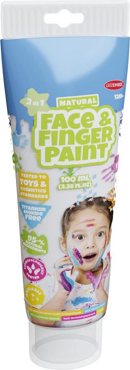 Actual product image Boti Natural face and finger paint, tube - white, 100 ml