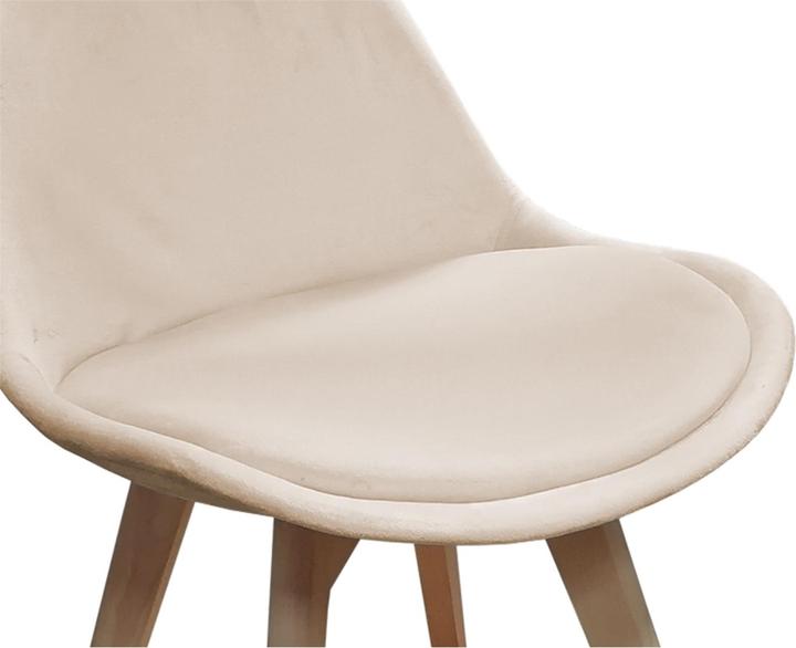 Produktbild HTI-Living Esszimmerstuhl Samt 4er Set Atlanta Creme