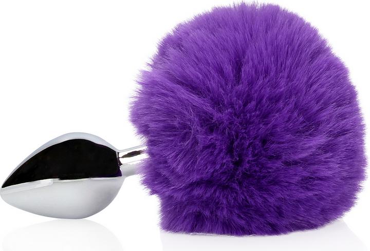 Image du produit Ouch! Bunny Tail with Metal Butt Plug - Purple