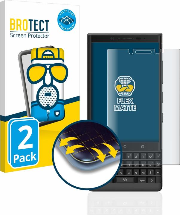 Produktbild BROTECT Full-Cover Displayschutz Matt (2 Stück, Blackberry KEY2)